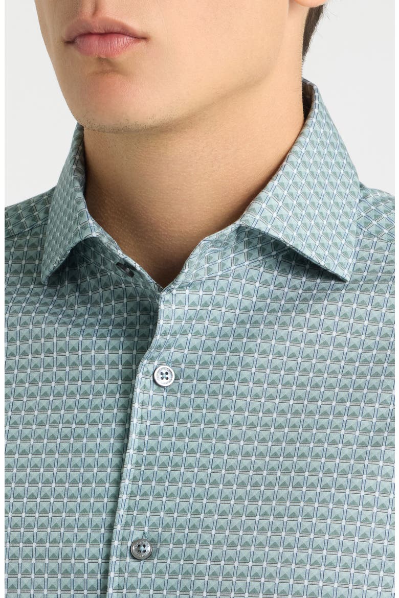 Devon OoohCotton® Tech Patterned Shirt, Alternate, color, AVOCADO