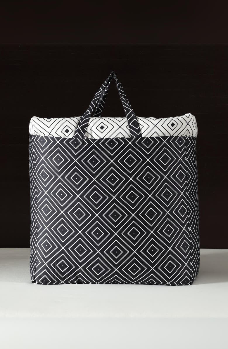 Bebejan Geometric Cotton 5-Piece Reversible Comforter Set, Alternate, color, Black White