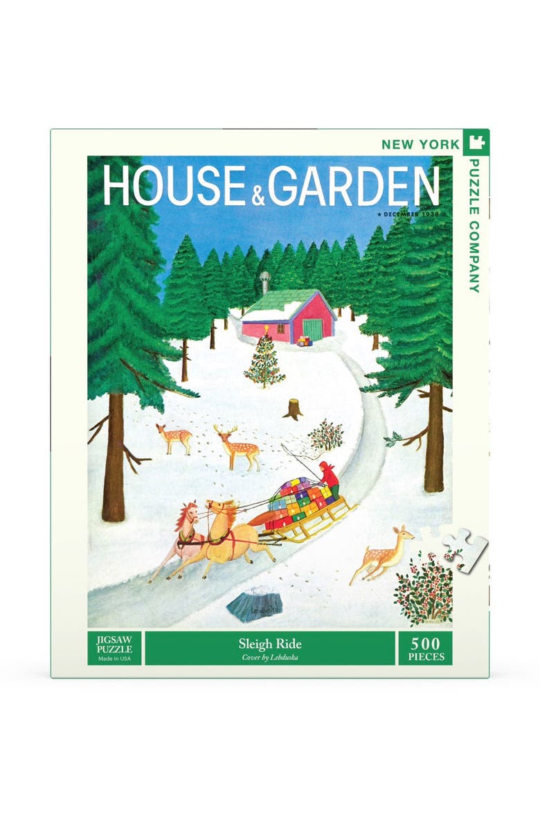 NEW YORK PUZZLE COMPANY Sleigh Ride 500 Piece Puzzle, Main, color, 