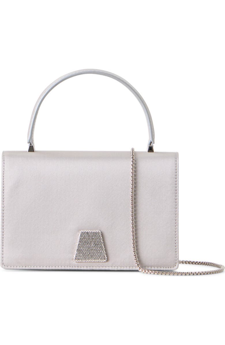 Akris Mini Alice Top Handle Bag, Main, color, Light Silver Metalic