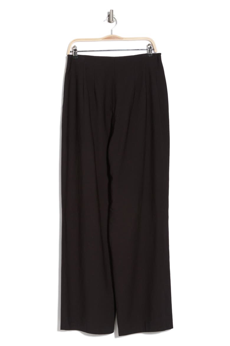 High Rise Pleated Wide Leg Pants, Alternate, color, BLACK