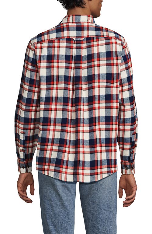Lands' End Traditional Fit Flagship Flannel Shirt In Multi