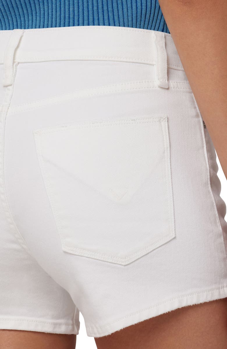 Hudson Jeans Gemma Mid Rise Denim Shorts, Alternate, color, Clean White
