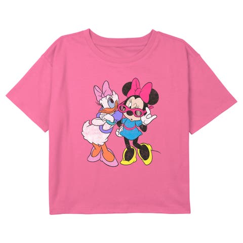 Girl's Mickey & Friends Daisy Duck and Minnie Mouse Sunglasses  Graphic T-Shirt