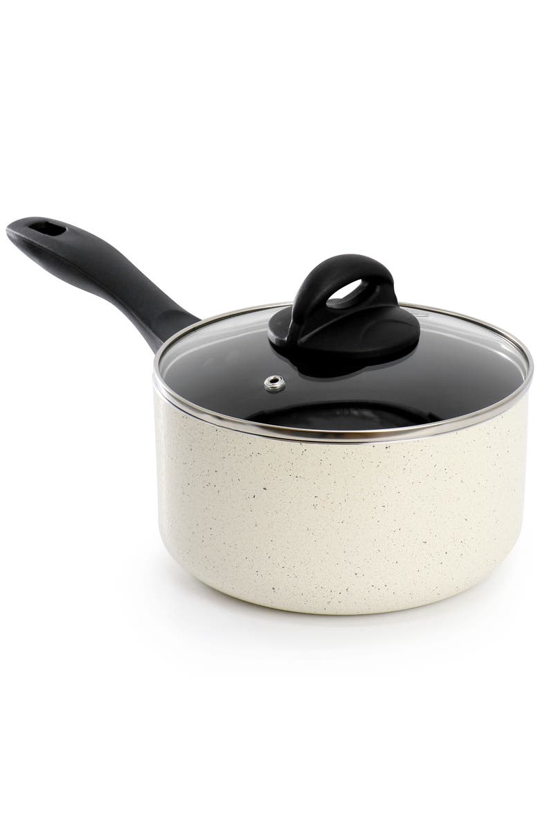 OSTER Clairborne 7 Piece Nonstick Aluminum Cookware and Kitchen Tool Set, Alternate, color, Linen