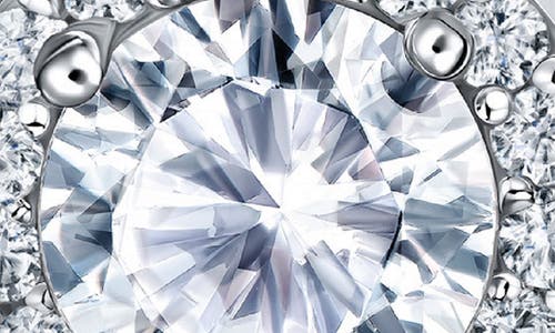 Best Silver Sterling Silver Brilliant Cubic Zirconia Halo Round Stud Earrings In Clear/silver