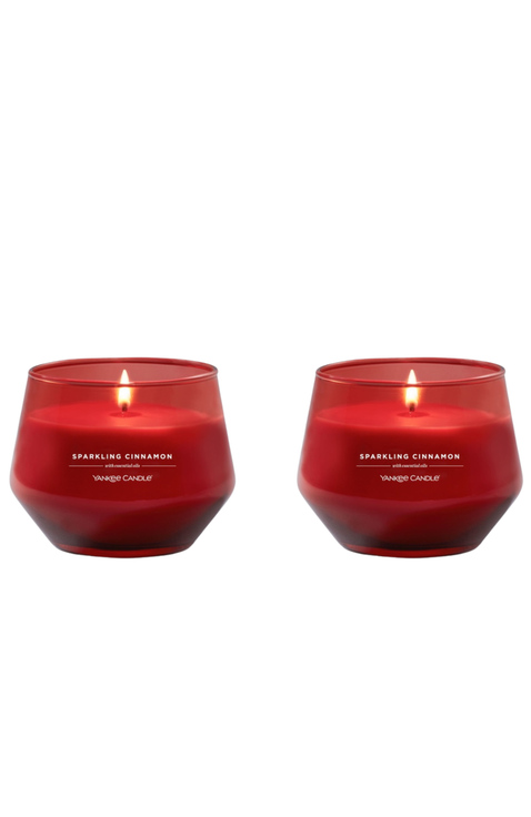 Sparkling Cinnamon Studio Candle with Essential Oils, Set of 2