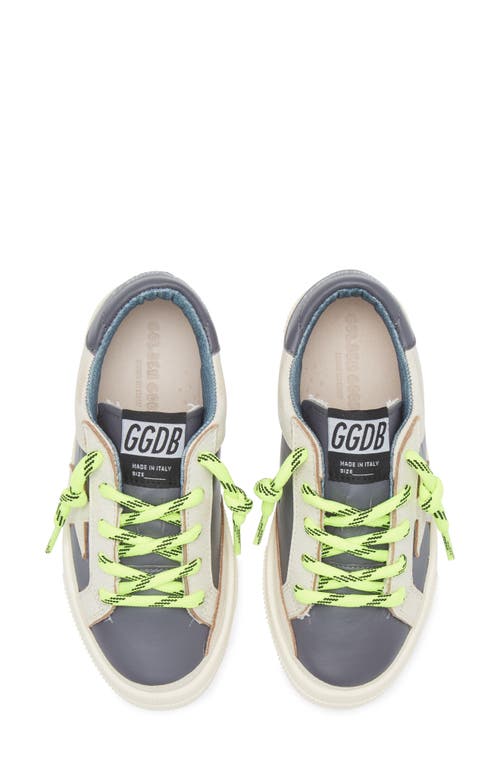 Golden Goose Kids' May Sneaker In White/dark Blue