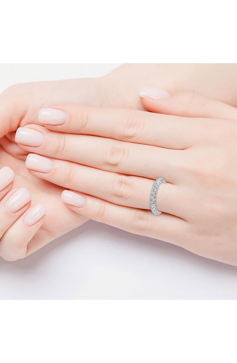 Bliss Diamond 1 1/2ct Lab Grown Diamond Eternity U Prong Ring 10k Gold Wedding Band, Alternate, color, 