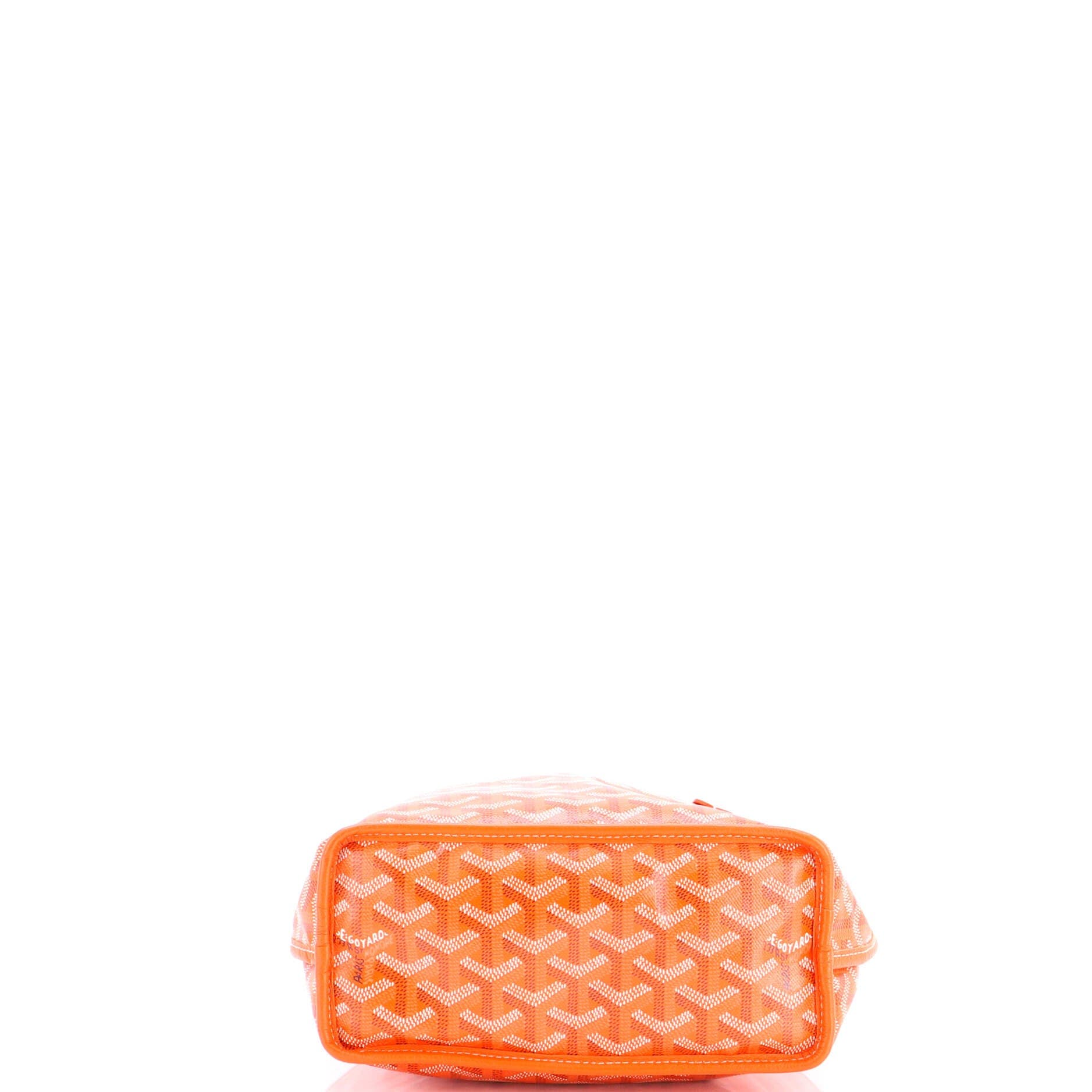 Pre-Owned Goyard Anjou Reversible Tote Coated Canvas Mini, Alternate, color, Orange