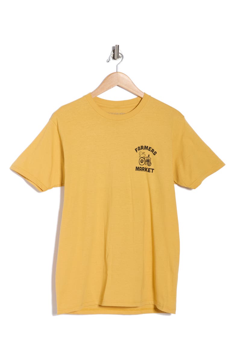 The Forecast Agency Peanuts<sup>®</sup> Farmers Market Graphic T-Shirt, Alternate, color, Mustard Yellow