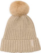 Calvin Klein Faux Fur Pompom Beanie