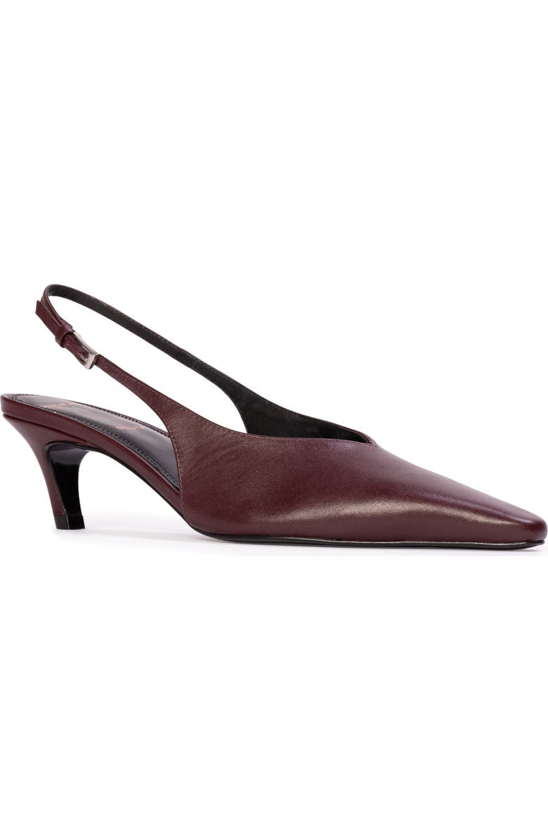BLACK SUEDE STUDIO Lou 50 Slingback Pump, Alternate, color, Bordeaux Leather