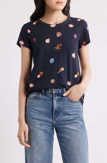 売れ筋商品|||ラグアンドボーン Tシャツ レディース トップス SEASHELL TEE - Print T-shirt - offwhite Rag & Bone Women's All Over Seashell T-shirt | A.K. Rikk's
