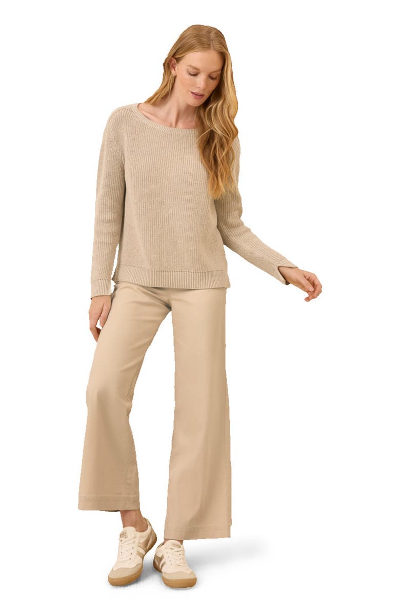 Pact Luxe Knit Boatneck Sweater, Main, color, Flax Heather