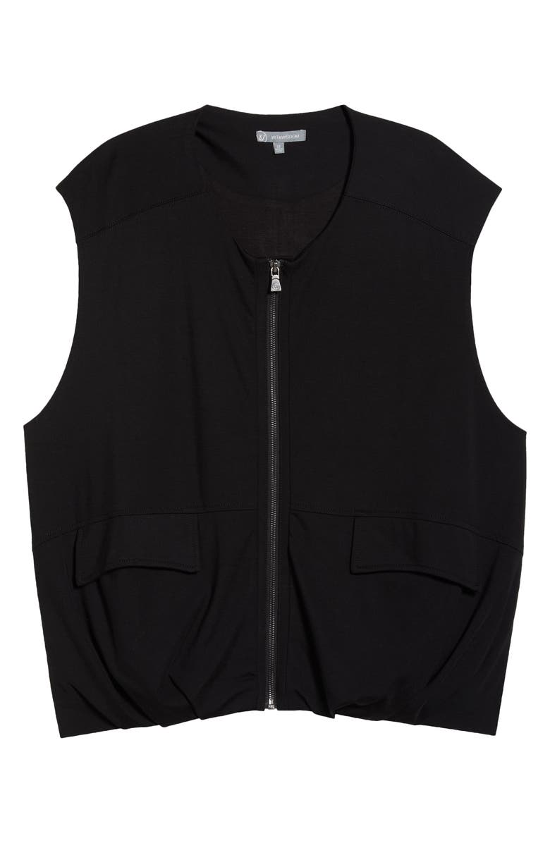 Wit & Wisdom Knit Zip-Up Vest, Alternate, color, Black