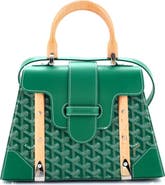 Pre-Owned Goyard Saigon Top Handle Bag Coated Canvas with Leather PM