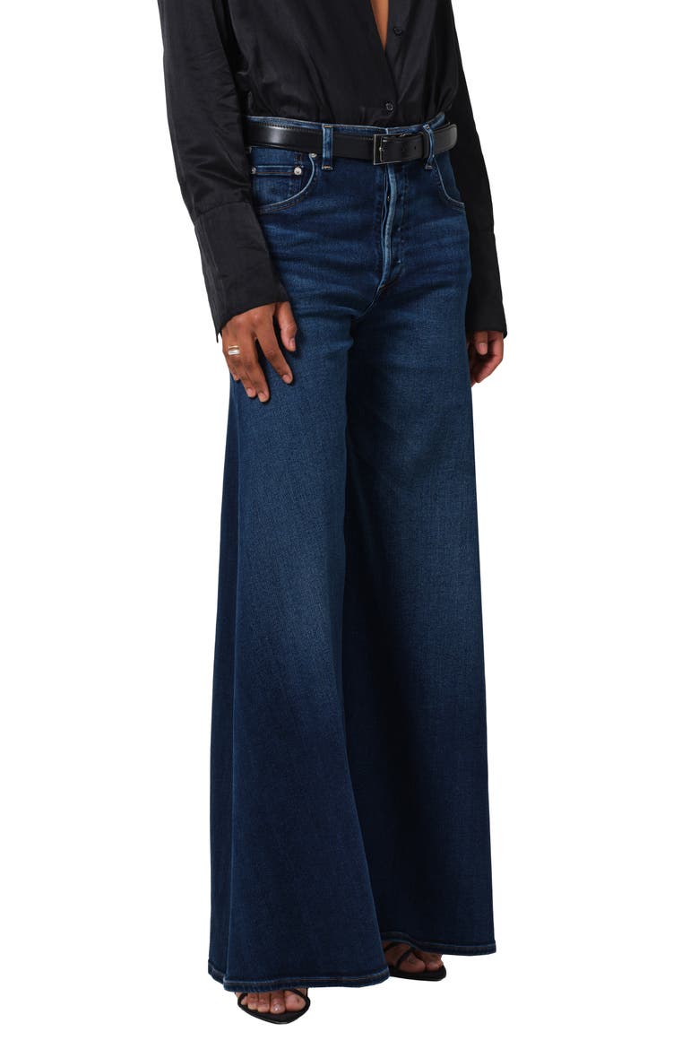 Amari High Waist Wide Leg Jeans, Alternate, color, REGATTA