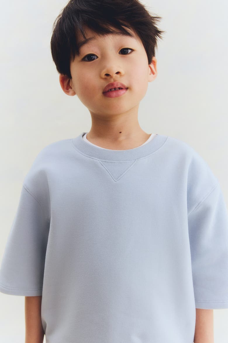 2-piece Cotton Sweatshirt Set, Alternate, color, Light dusty blue
