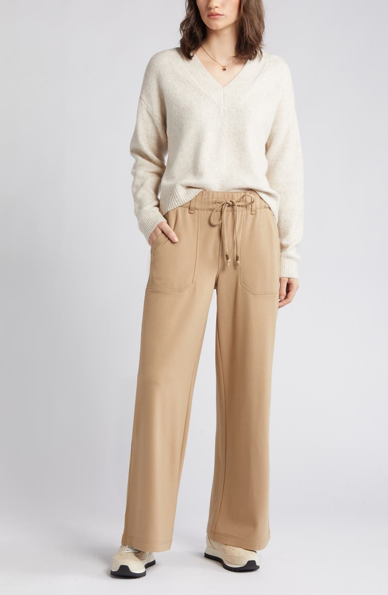 Wit & Wisdom 'Ab'Leisure Pull-On High Waist Wide Leg Knit Pants, Main, color,