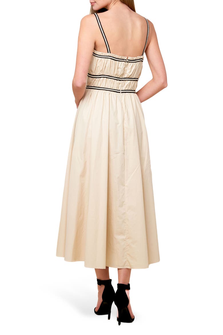 Woven Midi Dress, Alternate, color, CREAM