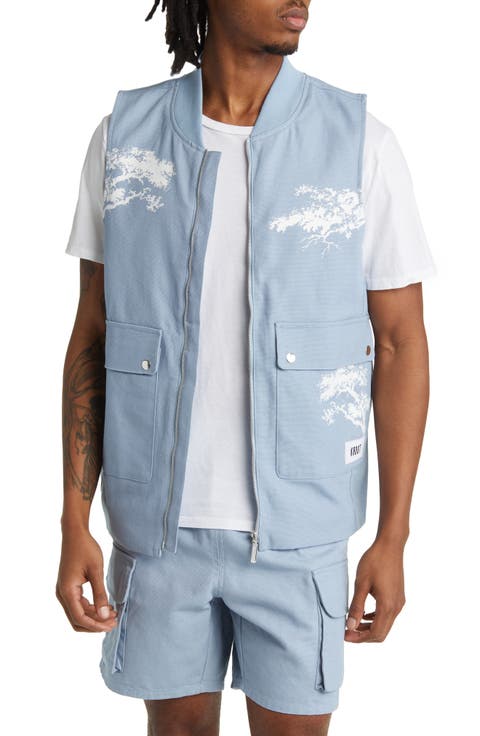 Wilderness Cotton Canvas Graphic Zip-Up Vest