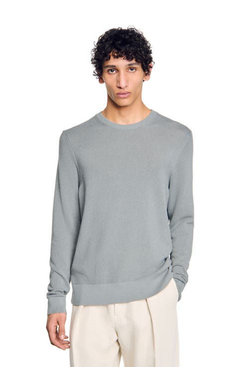 Textured knit sweater