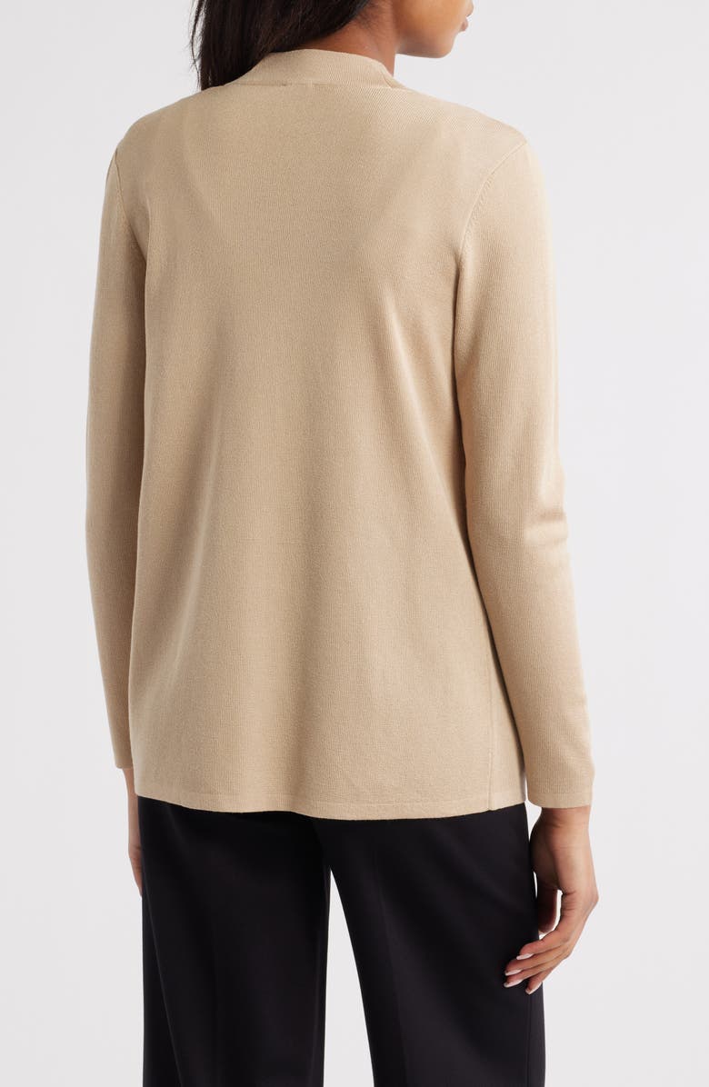 Anne Klein Malibu Open Front Cardigan, Alternate, color, Latte
