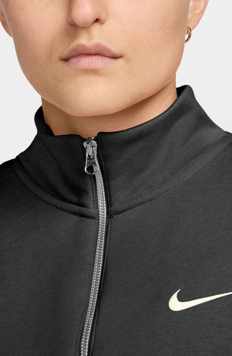 Nike Sportswear Phoenix Oversize Fleece Quarter Zip Top, Alternate, color, 010 010 Black/Sail