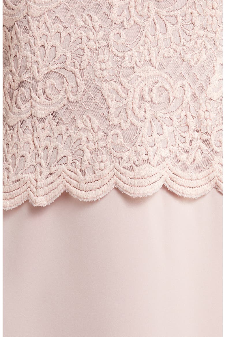 Embroidered Lace Mock Two-Piece Gown with Jacket, Alternate, color, BLUSH