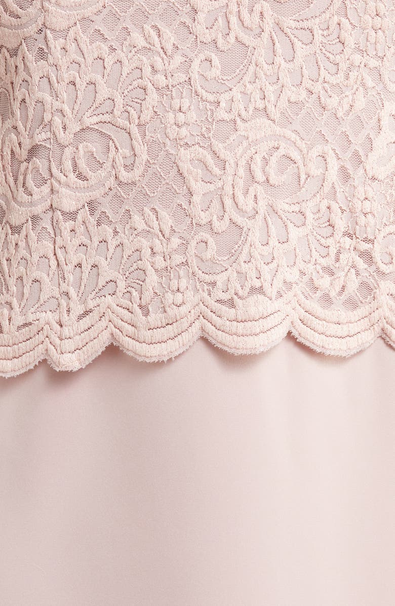 Alex Evenings Embroidered Lace Mock Two-Piece Gown with Jacket, Alternate, color, Blush