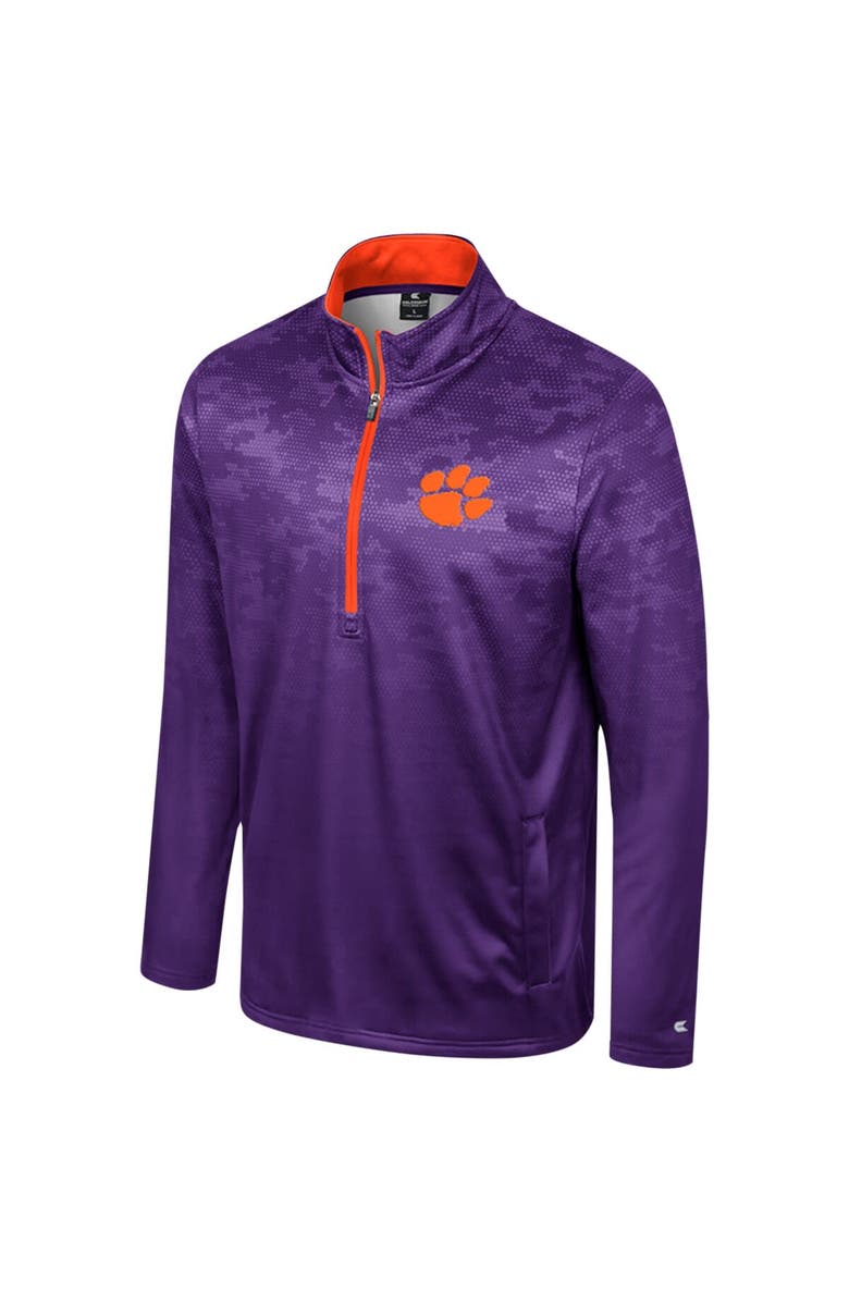 COLOSSEUM Men's Colosseum  Purple Clemson Tigers The Machine Half-Zip Jacket, Alternate, color, Purple