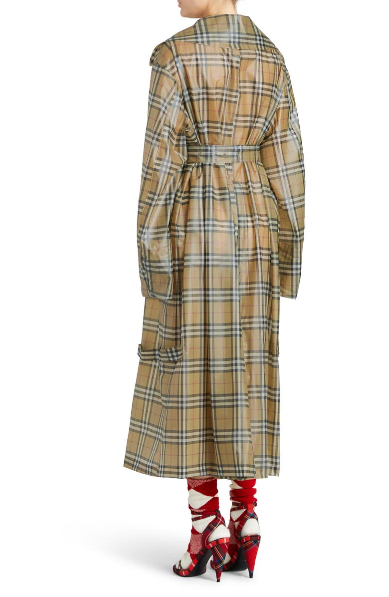 Burberry Vintage Check Plastic Trench Coat, Alternate, color,