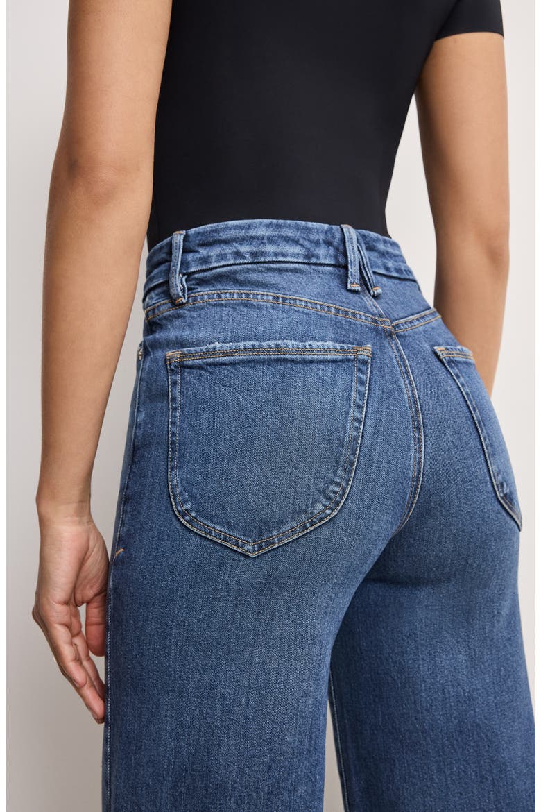 Soft Tech Good Waist High Waist Crop Palazzo Jeans, Alternate, color, INDIGO737