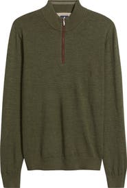 johnnie-O Raynor Merino Wool Quarter Zip Sweater
