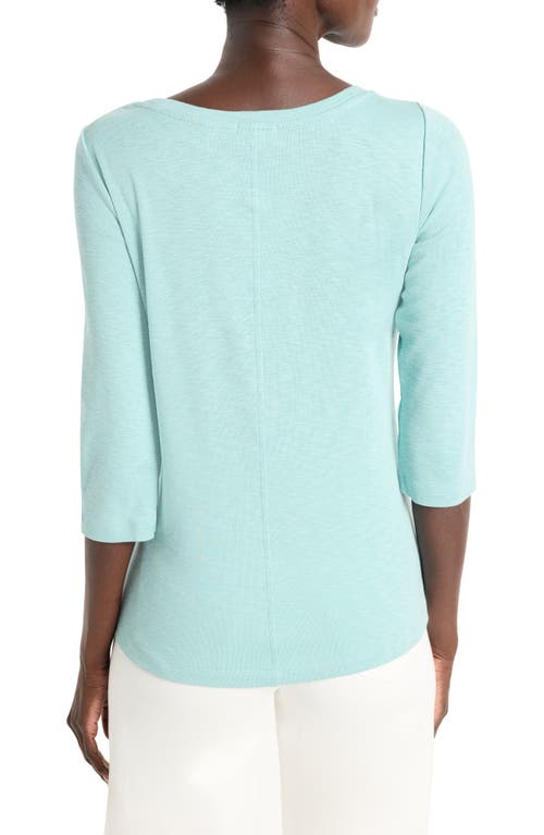 Shop Nzt By Nic+zoe Boat Neck T-shirt In Bright Aquifer