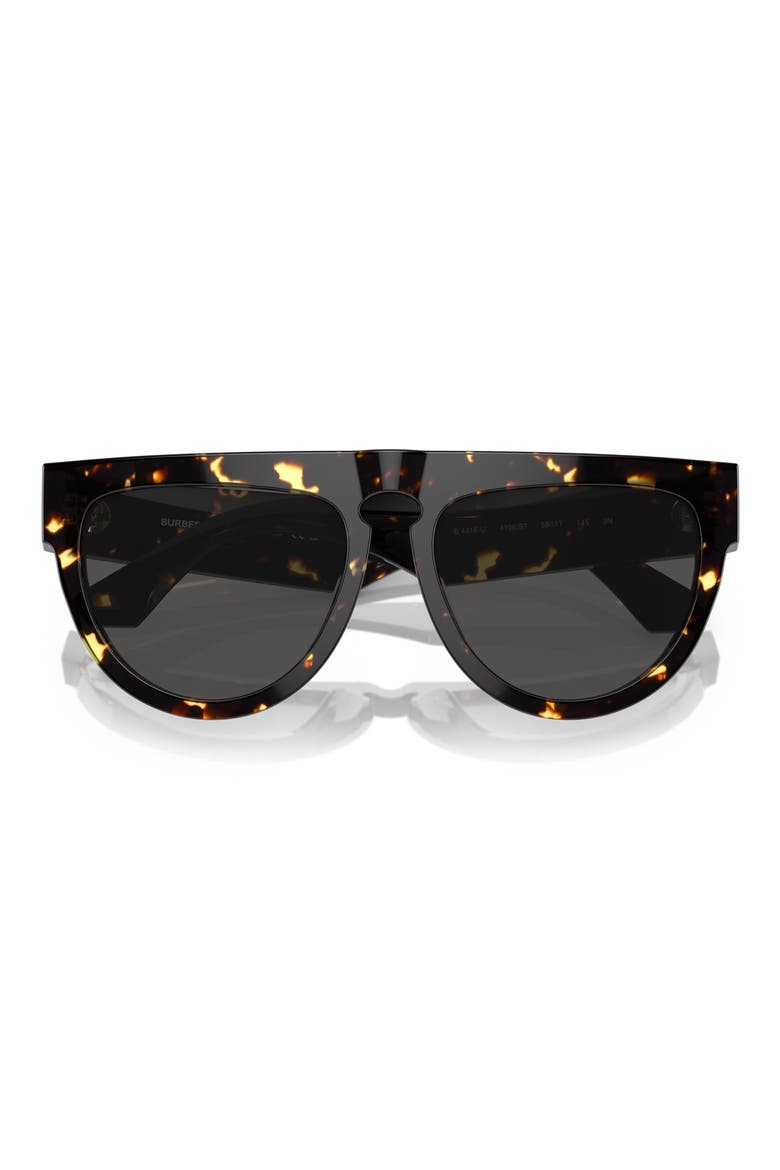 59mm Gradient Polarized Irregular Sunglasses, Alternate, color, DK HAVANA