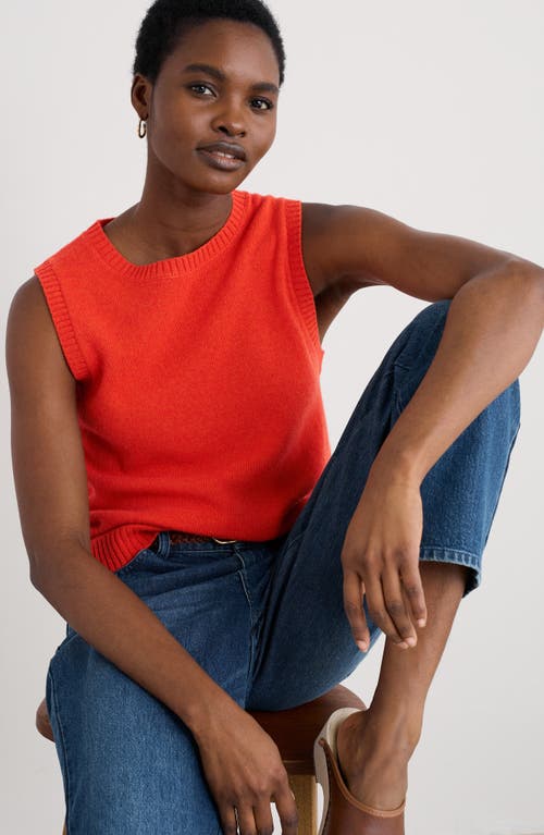 Seasalt Cornwall East View Merino Wool Blend Sweater Vest In Orange
