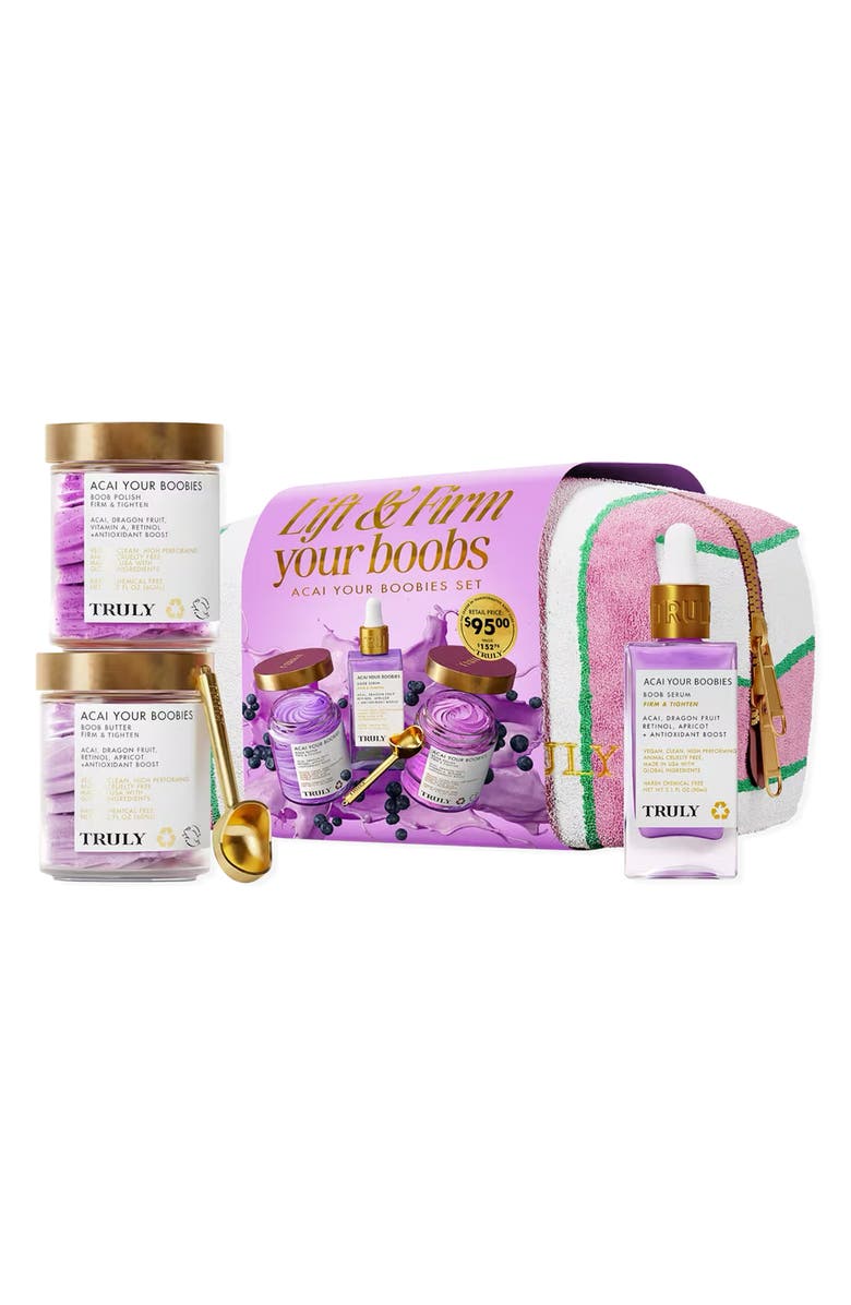 TRULY BEAUTY Acai Your Boobies Skin Care Set $153 Value, Alternate, color, 