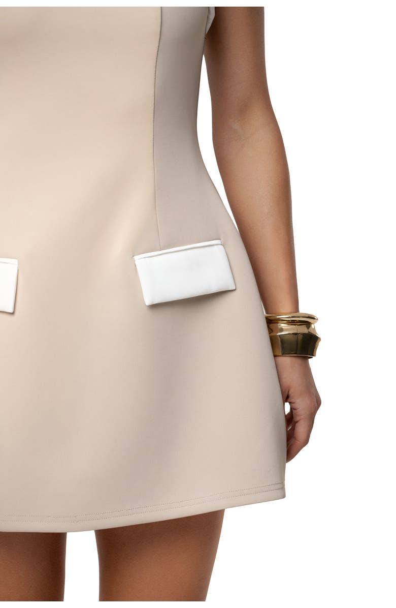 JLUXLABEL Midnight Toast Mini Dress, Alternate, color, Beige