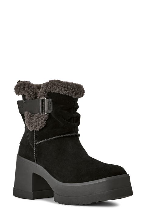 Moxy Genuine Shearling Trim Pull-On Boot (Women)