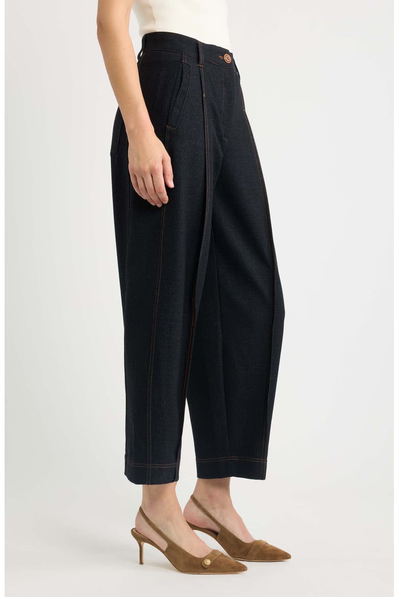 Ultra Skyrise Relaxed Ankle Pants, Alternate, color, DARK INDIGO
