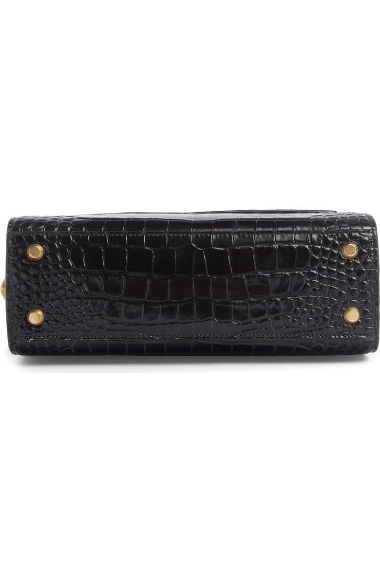 Balenciaga Croc Embossed Calfskin Leather Shoulder Bag, Alternate, color,