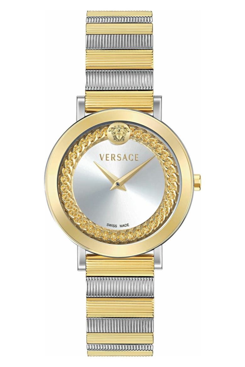 V-Libra Two-Tone Bracelet Watch, 35mm, Main, color, IP TWO TONE SILVER