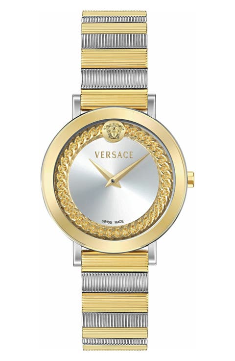 V-Libra Two-Tone Bracelet Watch, 35mm