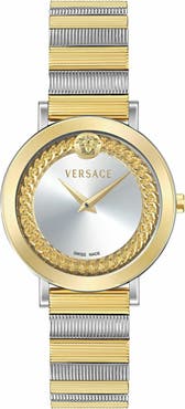 Versace V-Libra Two-Tone Bracelet Watch, 35mm