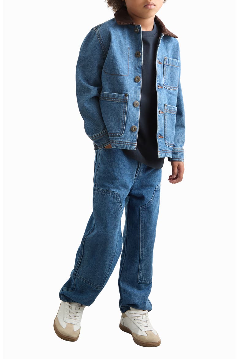 Kids' Herman Cotton Denim Chore Coat, Alternate, color, MID BLUE