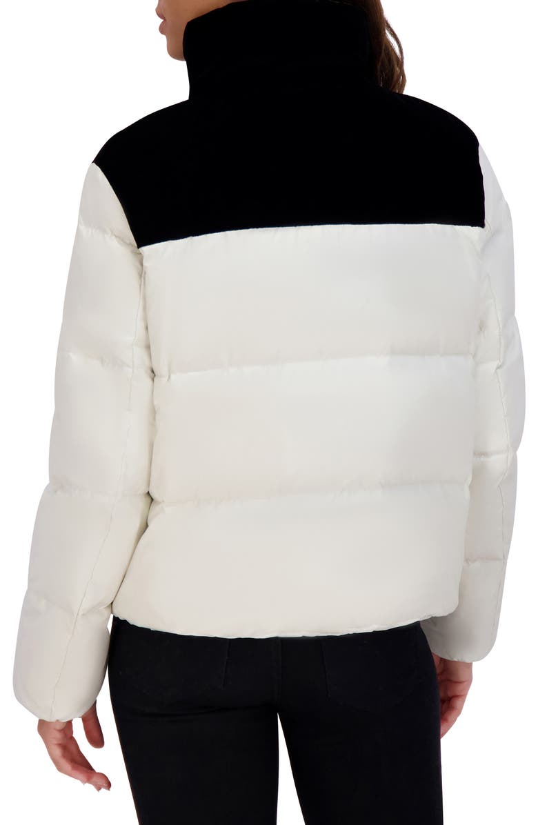 Andrew Marc Tilly Modern Down & Feather Fill Crop Jacket, Alternate, color, Birch