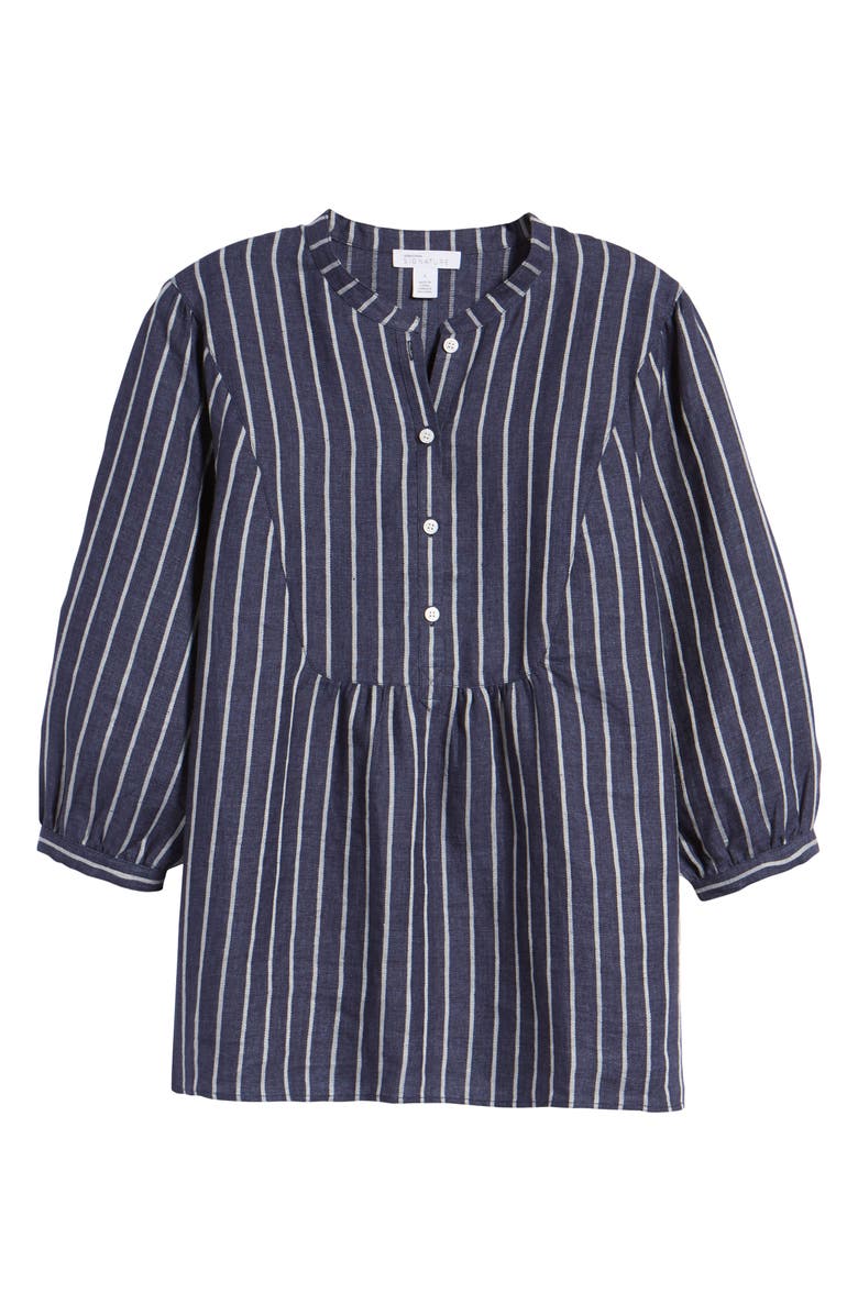 Nordstrom Signature Stripe Linen Shirt, Alternate, color, 