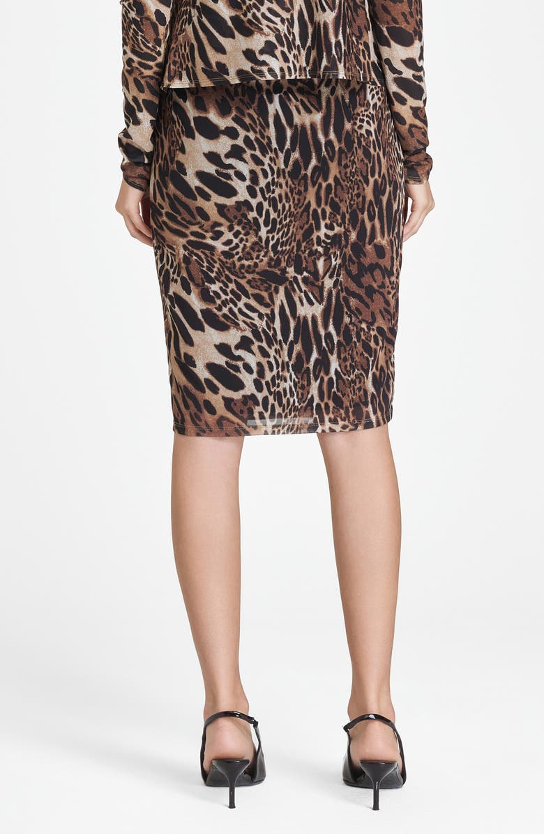 WAYF Maude Leopard Print Mesh Pencil Skirt, Alternate, color, Leopard Print